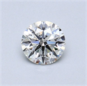 Natural Diamond 0.45 Carats, Round with Excellent Cut, H Color, SI2 Clarity and Certified by GIA