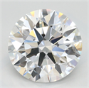 Lab Grown Diamond 2.87 Carats, Round with Ideal Cut, D Color, VVS1 Clarity and Certified by IGI