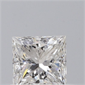 Diamante Natural 0.43 quilates, Princesa , Color E, claridad SI1 y certificado GIA