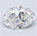 Natural Diamond 8.08 Carats, Oval with  Cut, G Color, SI2 Clarity and Certified by GIA
