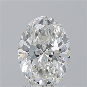 Picture of Natural Diamond 1.70 Carats, Oval with  Cut, H Color, SI2 Clarity and Certified by GIA
