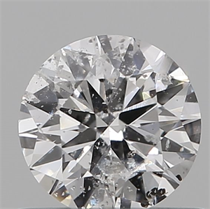 Picture of Natural Diamond 0.56 Carats, Round with Excellent Cut, F Color, I1 Clarity and Certified by IGI