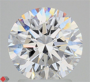 Picture of Lab Grown Diamond 2.55 Carats, Round with Ideal Cut, D Color, VVS2 Clarity and Certified by IGI