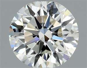 Picture of Natural Diamond 0.56 Carats, Round with Excellent Cut, J Color, VVS1 Clarity and Certified by GIA