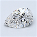 Natural Diamond 5.03 Carats, Pear with  Cut, F Color, SI2 Clarity and Certified by GIA