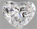 Natural Diamond 0.40 Carats, Heart with  Cut, E Color, VVS2 Clarity and Certified by GIA