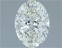 Natural Diamond 1.30 Carats, Oval with  Cut, J Color, VVS2 Clarity and Certified by IGI