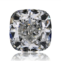Natural Diamond 0.57 Carats, Cushion with  Cut, D Color, VVS2 Clarity and Certified by GIA