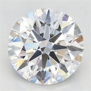 Picture of Lab Grown Diamond 2.46 Carats, Round with Excellent Cut, D Color, VVS1 Clarity and Certified by GIA