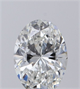 Natural Diamond 0.50 Carats, Oval with  Cut, F Color, SI1 Clarity and Certified by GIA