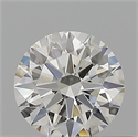 Natural Diamond 0.42 Carats, Round with Excellent Cut, H Color, IF Clarity and Certified by GIA