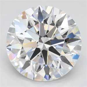 Picture of Lab Grown Diamond 3.00 Carats, Round with Ideal Cut, D Color, IF Clarity and Certified by IGI