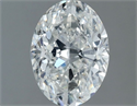Natural Diamond 1.20 Carats, Oval with  Cut, F Color, SI1 Clarity and Certified by IGI