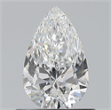 Natural Diamond 0.60 Carats, Pear with  Cut, F Color, VVS1 Clarity and Certified by GIA