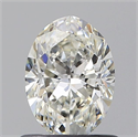 Natural Diamond 0.72 Carats, Oval with  Cut, I Color, VS1 Clarity and Certified by GIA