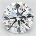 Lab Grown Diamond 3.01 Carats, Round with Ideal Cut, D Color, IF Clarity and Certified by IGI