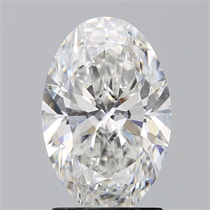 Foto Diamante Natural 2.01 quilates, Ovalado , Color F, claridad SI2 y certificado GIA de