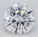 Lab Grown Diamond 2.02 Carats, Round with Excellent Cut, D Color, IF Clarity and Certified by GIA