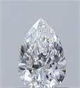 Natural Diamond 0.50 Carats, Pear with  Cut, D Color, SI1 Clarity and Certified by GIA
