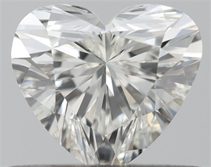 Picture of Natural Diamond 0.50 Carats, Heart with  Cut, H Color, IF Clarity and Certified by IGI