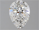 Natural Diamond 1.57 Carats, Pear with  Cut, E Color, I1 Clarity and Certified by GIA