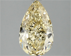 Picture of Lab Grown Diamond 2.08 Carats, Pear with  Cut, Fancy Intense Yellow Color, VS1 Clarity and Certified by IGI