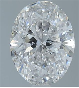 Picture of Natural Diamond 1.01 Carats, Oval with  Cut, E Color, I1 Clarity and Certified by IGI