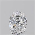 Natural Diamond 0.50 Carats, Oval with  Cut, D Color, VVS2 Clarity and Certified by GIA