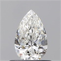 Natural Diamond 0.53 Carats, Pear with  Cut, F Color, SI1 Clarity and Certified by GIA