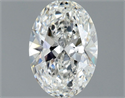 Natural Diamond 1.02 Carats, Oval with  Cut, F Color, VVS1 Clarity and Certified by GIA