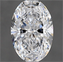 Natural Diamond 0.70 Carats, Oval with  Cut, D Color, VS2 Clarity and Certified by GIA