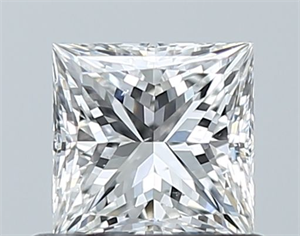 Picture of Natural Diamond 0.71 Carats, Princess with  Cut, F Color, SI1 Clarity and Certified by GIA