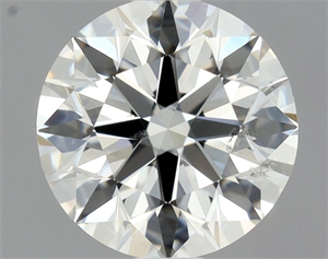 Picture of Natural Diamond 0.91 Carats, Round with Excellent Cut, H Color, SI1 Clarity and Certified by GIA