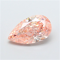 Picture of Lab Grown Diamond 2.06 Carats, Pear with  Cut, Fancy Intense Pink Color, VVS2 Clarity and Certified by IGI