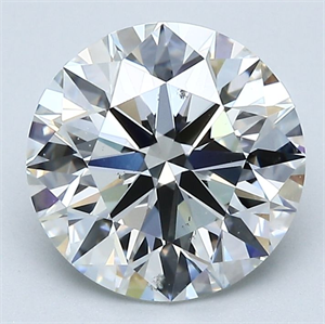 Foto Diamante Natural 2.50 quilates, Redondo , Color H, claridad SI1 y certificado GIA de