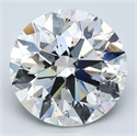 Natural Diamond 5.05 Carats, Round with Excellent Cut, G Color, SI1 Clarity and Certified by GIA