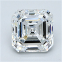 Diamante Natural 2.20 quilates, Asscher , Color F, claridad SI1 y certificado GIA
