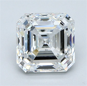 Foto Diamante Natural 2.20 quilates, Asscher , Color F, claridad SI1 y certificado GIA de