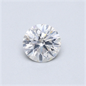 Natural Diamond 0.44 Carats, Round with Very Good Cut, F Color, I1 Clarity and Certified by GIA
