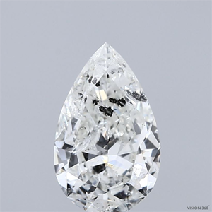 Picture of Natural Diamond 1.50 Carats, Pear with  Cut, H Color, I1 Clarity and Certified by IGI