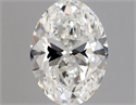 Natural Diamond 0.70 Carats, Oval with  Cut, H Color, VVS2 Clarity and Certified by GIA