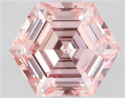 Picture of Lab Grown Diamond 1.60 Carats, HEXAGONAL with  Cut, Fancy Vivid Pink Color, VS1 Clarity and Certified by IGI