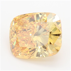 Picture of Lab Grown Diamond 2.78 Carats, Cushion with  Cut, Fancy Vivid Yellow Color, VVS1 Clarity and Certified by IGI