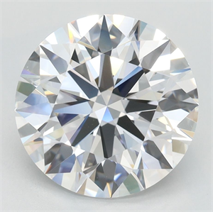 Picture of Lab Grown Diamond 3.17 Carats, Round with Excellent Cut, D Color, IF Clarity and Certified by GIA