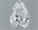 Natural Diamond 0.50 Carats, Pear with  Cut, E Color, VVS2 Clarity and Certified by GIA