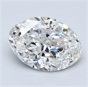 Natural Diamond 2.51 Carats, Oval with  Cut, G Color, VS1 Clarity and Certified by GIA