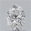 Natural Diamond 0.70 Carats, Oval with  Cut, D Color, SI1 Clarity and Certified by GIA