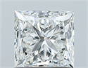 Natural Diamond 1.00 Carats, Princess with  Cut, H Color, VVS2 Clarity and Certified by GIA
