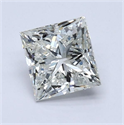Natural Diamond 1.05 Carats, Princess with  Cut, J Color, IF Clarity and Certified by GIA