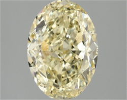 Picture of Lab Grown Diamond 3.10 Carats, Oval with  Cut, Fancy Intense Yellow Color, VVS2 Clarity and Certified by IGI